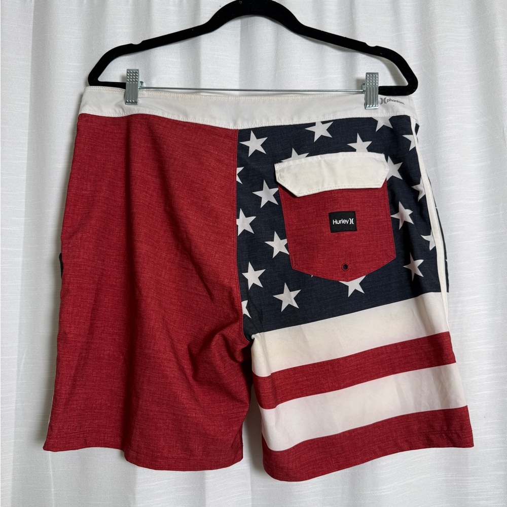 Hurley Men’s Phantom Patriot USA Flag 20” Board Shorts Size 32 - Picture 10 of 13
